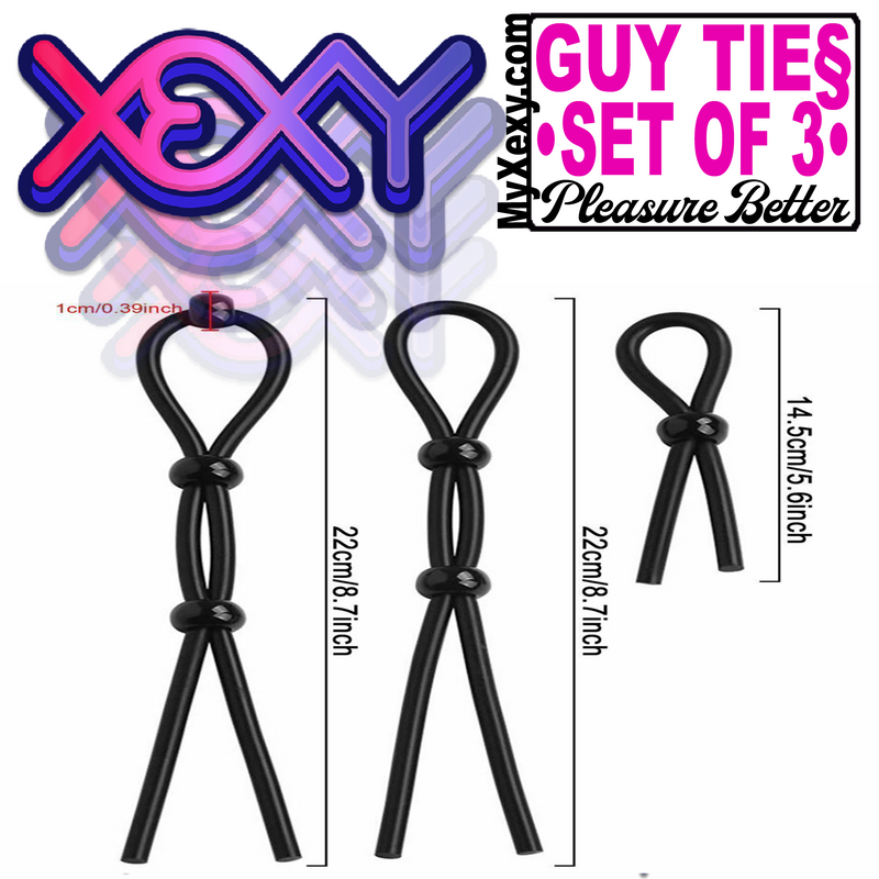 [adult-novelties] - [sex-toys] - Guy Ties Adjustable Cock Rings • CHOOSE SIZE 