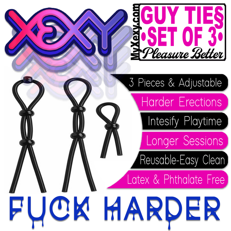 [adult-novelties] - [sex-toys] - Guy Ties Adjustable Cock Rings • CHOOSE SIZE 