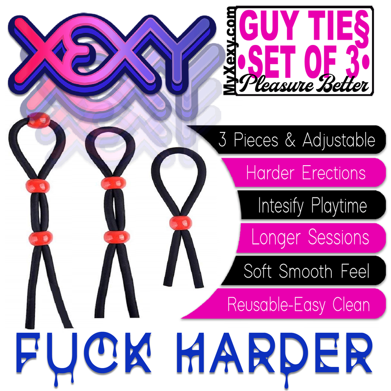 [adult-novelties] - [sex-toys] - Guy Ties Adjustable Cock Rings • CHOOSE SIZE 