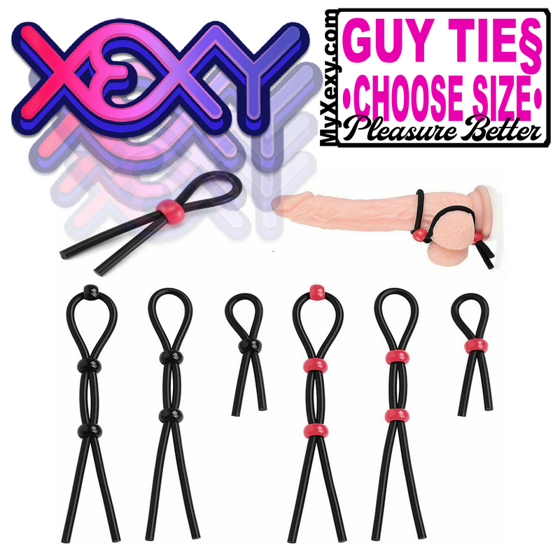 [adult-novelties] - [sex-toys] - Guy Ties Adjustable Cock Rings • CHOOSE SIZE 
