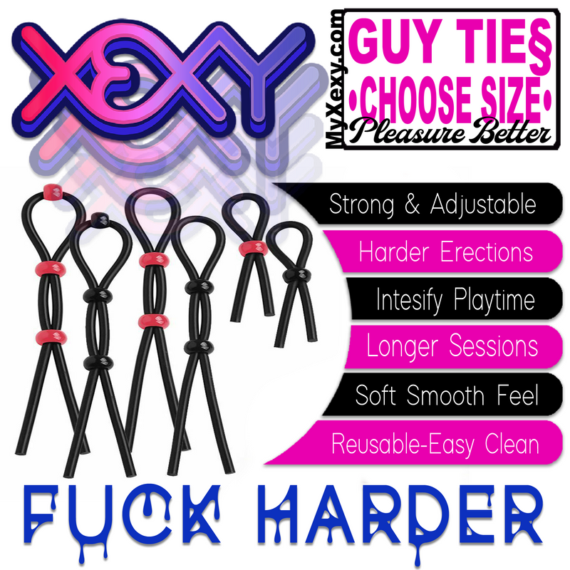 [adult-novelties] - [sex-toys] - Guy Ties Adjustable Cock Rings • CHOOSE SIZE 