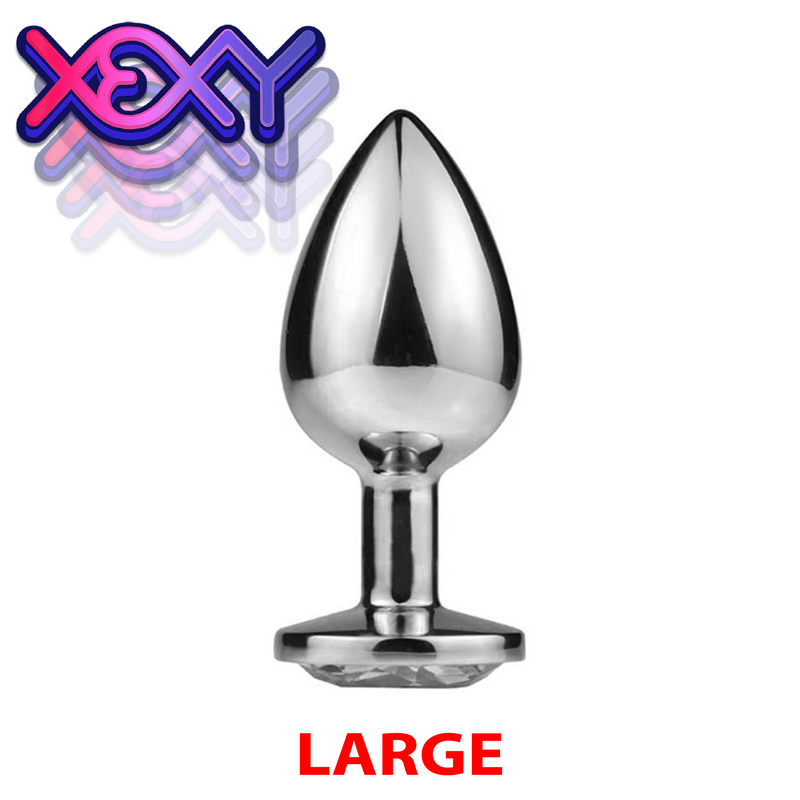 Silver Anal Plug Jeweled Trainers Silver Anal Plug Jeweled Trainers