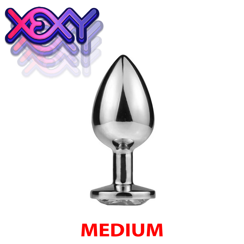 Silver Anal Plug  Jeweled Trainers