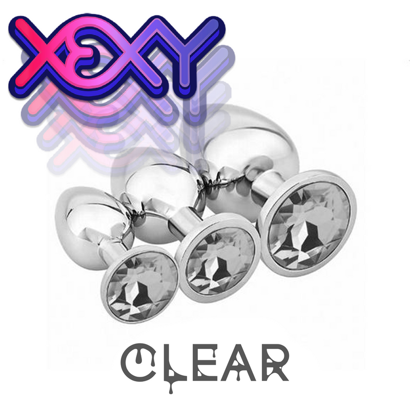 Silver Anal Plug Jeweled Trainers Silver Anal Plug Jeweled Trainers