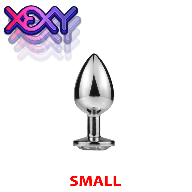 Silver Anal Plug Jeweled Trainers Silver Anal Plug Jeweled Trainers